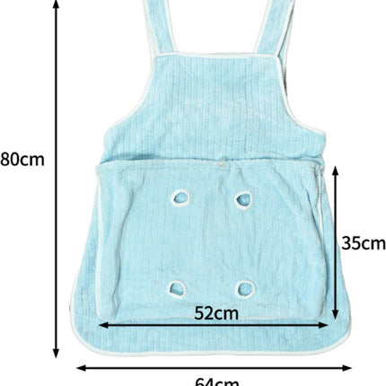 Cat Carrier Bag - Pocket Carrier Sling - Cat Carrying Apron - Carrier Bag for Cats - Portable Cat Bag for Holding Kittens - Pet Transport Apron with Holes - Adjustable Cat Carrier Bag - Blue - 1 Piece.