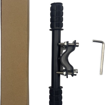 Child Handlebar Stem - Extra Child Handlebar for Front Seat - Secure Grip on the Bike - Handlebar Bracket for Bicycle Accessories - Backrest Bikes - Armrest Frame - Easy to Install - 23cm - Black - 1 Piece.