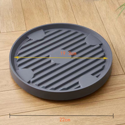Round Flowerpot Mover - 19.3 Cm - Rolling Plant Pallet - Round Dark Grey Saucer With 4 Wheels - Plant Stand Planter Caddies - For Moving Potted Planters - For Garden, Patio, Courtyard, Terrace - Load Capacity 40 Kg - 1 Piece.