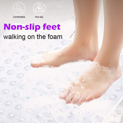 Non-Slip Shower Mat / Bath Mat Transparent With Suction Cups - 53 x 53 Cm - Non-Slip Shower Mat - Bathroom Mat - Anti-Slip Shower Cabin Mat - Mat for the Bath - Non-Slip for Shower - For In the Shower or Bath.