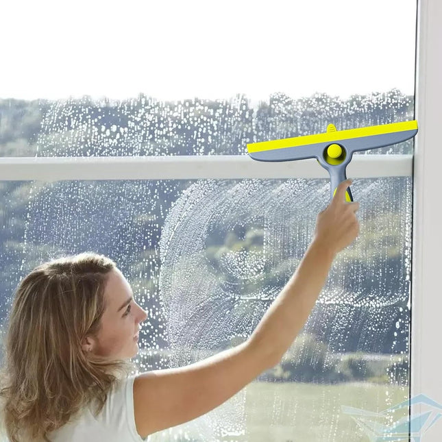 Squeegee - Window Squeegee - Window Wiper - Professional Cleaning - Window Cleaning - Window Wiper - Hand Squeegee - Shower Squeegee - Household Use - With Suction Cup - For Multifunctional Use Windows, Shower And Car - 25 CM Wiping Width - Green.