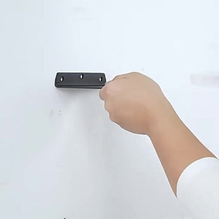 Shelf Brackets - 4 Pieces - Triangular Shelf Bracket - Wall Bracket - Wall Brackets - 80*100mm - Steel - Invisible - Triangular - Incl. Mounting Material - Floating Shelf Holder Wall Bracket - Metal Shelf Brackets - White - For Living Room, Bedroom, Garag.