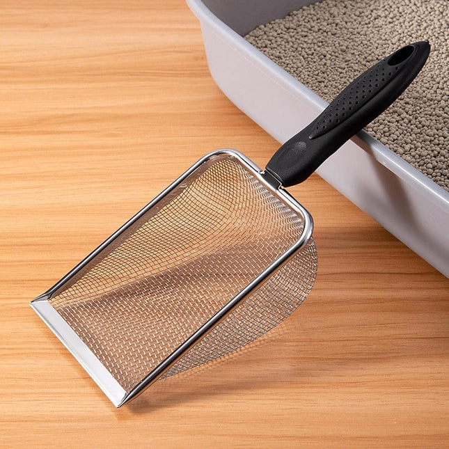 Cat litter scoop - Poop scoop - Ergonomic - Stainless steel.