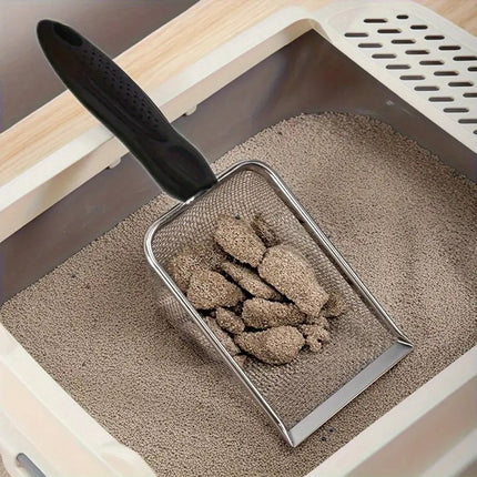 Cat litter scoop - Poop scoop - Ergonomic - Stainless steel.
