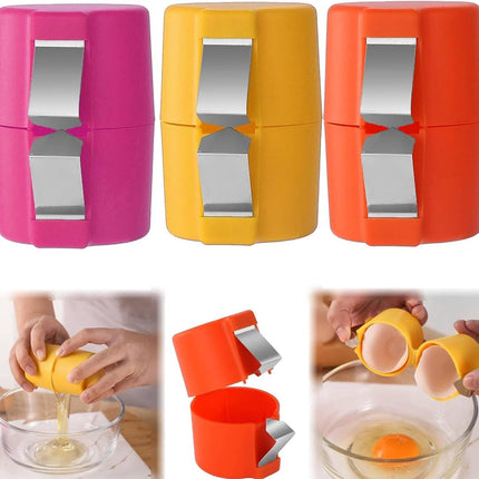 Eggshell Cutter - 3 Pieces - Egg Slicers - Stainless Steel - Eggshell Opener - Egg Beheader - Egg Topper - Egg Untopper - Egg Slicer - Egg Shell Splitters - Egg Topper - Egg Untopper - Egg Opener - Kitchen Utensils - No Dirty Hands - Raw and Cooked Eggs.