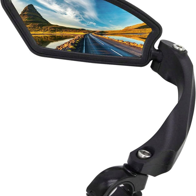 Bicycle Mirror - Professional 360° Adjustable Bicycle Mirror - Practical Left Bicycle Mirror - Handlebar Mirror Left - E-bike - Bicycle Mirror for Handlebars 20-24 mm - Ideal for Bicycles / Mountain Bikes / Everyday Cyclist / Cycling Enthusiast