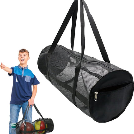 Pool Bag - Sports Bag - Gym Bag - Mesh Bag - Diving - Lightweight - Pool Bag - Foldable - Travel Bag - For Men and Women - Black.
