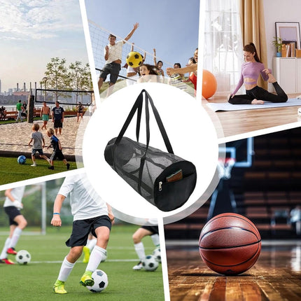 Pool Bag - Sports Bag - Gym Bag - Mesh Bag - Diving - Lightweight - Pool Bag - Foldable - Travel Bag - For Men and Women - Black.