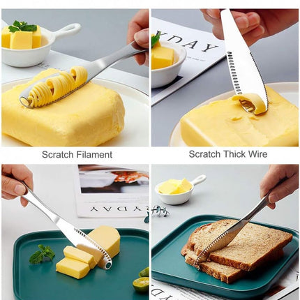 Butter Knives - 2 Pieces - Butter Knife - Spreading Knives - Small Spreading Knives - Tapas Knives - Dessert Knives - Stainless Steel - Butter - Knife - Kitchen Utensils - For Butter, Cheese, Jam, Cream - Silver.