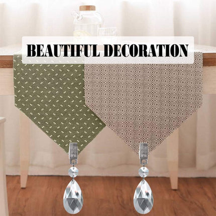 Tablecloth Weights - 8 Pieces - Tablecloth Weights - Garden Oilcloth/Tablecloth Weight Balls - Tablecloth Weighters - Weighted Tablecloth Hangers - Metal Clip - For Picnic Tables - Keep Tablecloths in Place.