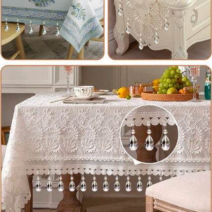 Tablecloth Weights - 8 Pieces - Tablecloth Weights - Garden Oilcloth/Tablecloth Weight Balls - Tablecloth Weighters - Weighted Tablecloth Hangers - Metal Clip - For Picnic Tables - Keep Tablecloths in Place.