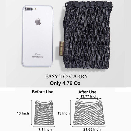 Stroller Net - Stroller/Buggy Net - Buggy Stroller Organizer - Universal - Buggy Bag Organizer - Hanging Mesh Storage Bag - Stretch Material - 35x30 Cm - Black - 1 Piece.