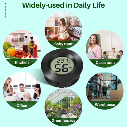 Professional Thermometer - Hygrometer - Mini - Batteries included - Indoor Hygrometer - Digital Indoor Thermometer - Garden - Garden Equipment - Universal - Practical - Durable - High quality - very suitable for Garden / daily use.