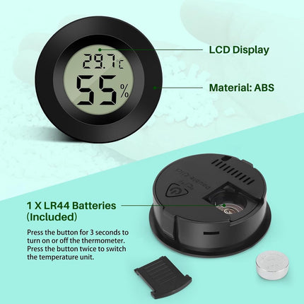 Professional Thermometer - Hygrometer - Mini - Batteries included - Indoor Hygrometer - Digital Indoor Thermometer - Garden - Garden Equipment - Universal - Practical - Durable - High quality - very suitable for Garden / daily use.