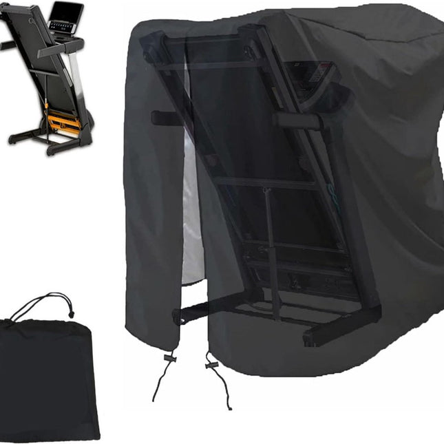 Waterproof Treadmill Cover - Treadmill Protective Cover - With Storage Bag - Weatherproof - 117 x 97 x 168 CM - Treadmill Cover - Treadmill Cover With Zipper - Foldable Treadmill Cover - Oxford Fabric - Not Easy to Tear