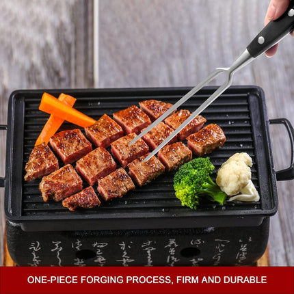 Waffle Fork - Meat Fork - Stainless Steel - Marshmallow Skewers - Serving Fork - 30 Cm - Waffle Iron Accessory - Waffle Maker Accessory - Carving Fork - Waffle Fork - Kitchen Utensils - Cooking Utensils - With Heat-Resistant Handle - For Grill Kitchen Roa.