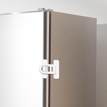 Child Locks for Cabinets - Child Security - Child Lock for Cabinet - Refrigerator Locks - Baby Safety Oven Door Lock - For Kitchen Cabinets, Appliances, Wardrobes, Refrigerator and Oven - White - 1 Piece.