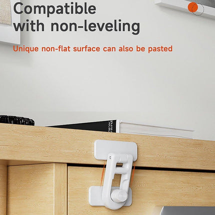 Child Locks for Cabinets - Child Security - Child Lock for Cabinet - Refrigerator Locks - Baby Safety Oven Door Lock - For Kitchen Cabinets, Appliances, Wardrobes, Refrigerator and Oven - White - 1 Piece.