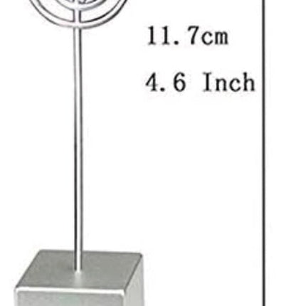 Photo Holders - Clip Photo Holders - Photo Holder with Clip - Memo Holder - Table Card Holders - For Guest Gifts, Weddings, Births, Baptisms, Birthdays, Christmas, Communion - Silver - 10 Pieces.