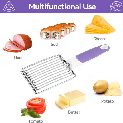 Egg Slicer - Professional Lunch Meat Slicer - Multifunctional Boiled Egg Slicer - Potato Slicer - Tomato Slicer - Ham Slicer - Fruit Slicer - Mushroom Slicer - robust - stainless steel.