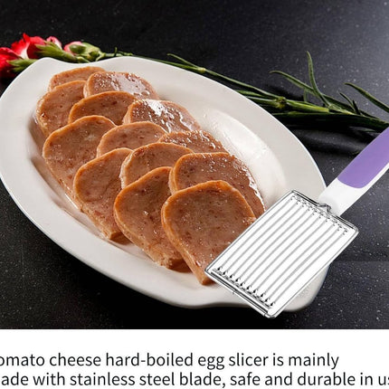 Egg Slicer - Professional Lunch Meat Slicer - Multifunctional Boiled Egg Slicer - Potato Slicer - Tomato Slicer - Ham Slicer - Fruit Slicer - Mushroom Slicer - robust - stainless steel.