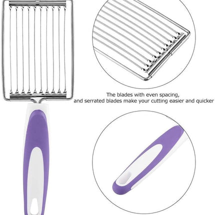 Egg Slicer - Professional Lunch Meat Slicer - Multifunctional Boiled Egg Slicer - Potato Slicer - Tomato Slicer - Ham Slicer - Fruit Slicer - Mushroom Slicer - robust - stainless steel.