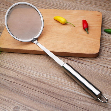 Skimmer - 2 Pieces - Deep-frying Spoon - Deep-frying Scoop - Food Sieve - Skimmer Spoon - Colander Spoon - Draining Potatoes/Vegetables/Pasta - Cooking Supplies - Kitchen Tools - Skimmer Spoon - Sieve - Colander - Hanging - With Handle - ø14 cm - Stainles.