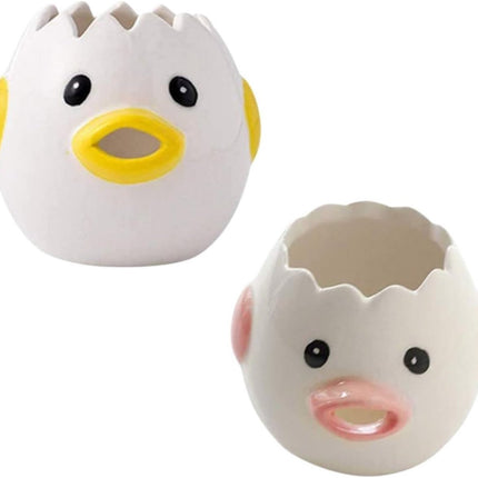 Egg separator - Creative egg separator - Professional Egg Separator - Efficient Egg Separator - Egg Yolk Separator - Separating Eggs - Egg Splitter - Egg - Egg Yolk Separator - for Baking Cakes - funny for kitchen, bakery, camping (yellow) - 1 piece.
