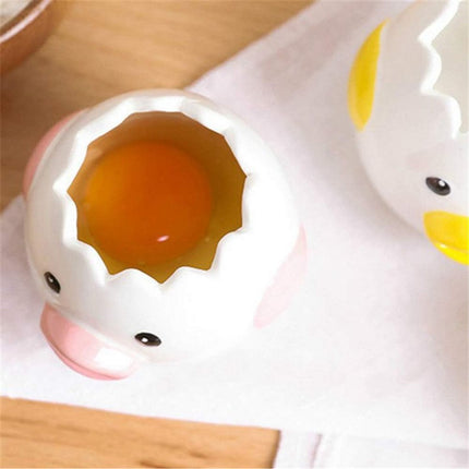 Egg separator - Creative egg separator - Professional Egg Separator - Efficient Egg Separator - Egg Yolk Separator - Separating Eggs - Egg Splitter - Egg - Egg Yolk Separator - for Baking Cakes - funny for kitchen, bakery, camping (yellow) - 1 piece.