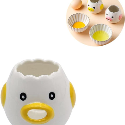 Egg separator - Creative egg separator - Professional Egg Separator - Efficient Egg Separator - Egg Yolk Separator - Separating Eggs - Egg Splitter - Egg - Egg Yolk Separator - for Baking Cakes - funny for kitchen, bakery, camping (yellow) - 1 piece.