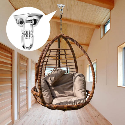 Professional Ceiling Hook with 500kg Load Capacity - 360° Rotatable - With Carabiner - Punching Bag Suspension System - Suspension Hook - Ceiling Bracket - Swing Hook - Hanging Punching Bag, Swing, Rocking Chair, and Hanging Chair.