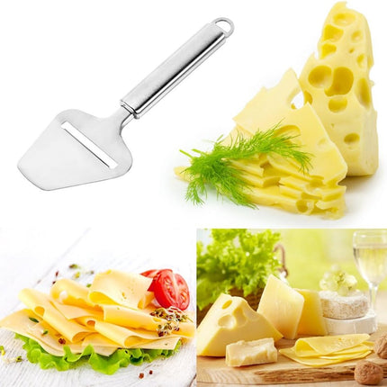Cheese Slicer - Professional Cheese Slicer - Multifunctional Cheese Slicer - Hard Cheese Slicer - Soft Cheese Slicer - High-quality Vegetable Cheese Slicer and Paring Knife - Kitchen Utensils - Kitchen Accessories - Wall Mountable - Stainless Steel - Silv.
