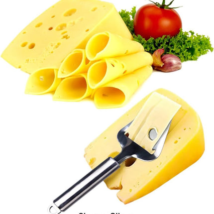 Cheese Slicer - Professional Cheese Slicer - Multifunctional Cheese Slicer - Hard Cheese Slicer - Soft Cheese Slicer - High-quality Vegetable Cheese Slicer and Paring Knife - Kitchen Utensils - Kitchen Accessories - Wall Mountable - Stainless Steel - Silv.