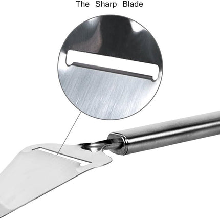 Cheese Slicer - Professional Cheese Slicer - Multifunctional Cheese Slicer - Hard Cheese Slicer - Soft Cheese Slicer - High-quality Vegetable Cheese Slicer and Paring Knife - Kitchen Utensils - Kitchen Accessories - Wall Mountable - Stainless Steel - Silv.