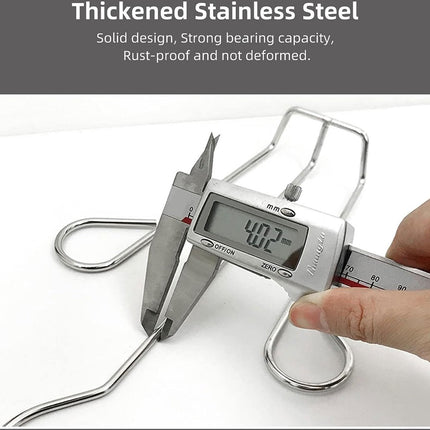 3x Shoe Rack - Drying Rack - Shoe Hook - Stainless Steel Shoe Rack - For 3 Pairs of Shoes - Silver - Laundry Rack - Laundry Racks - Drying Racks - Clothes Hanger - Washing / Shoe Drying - Running Shoes / Casual Shoes / Leather Shoes.