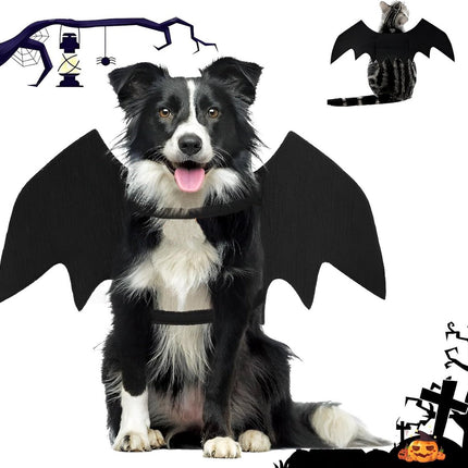 Dog - Cat - Creative Animal Clothing - Dog Costume - Halloween - Christmas - Bat Wings - Cat Clothing - Christmas Clothing - Bat Wings Costume - Black - for Home / Party / Festival / Christmas / Halloween / Christmas.
