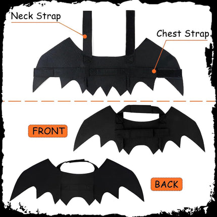 Dog - Cat - Creative Animal Clothing - Dog Costume - Halloween - Christmas - Bat Wings - Cat Clothing - Christmas Clothing - Bat Wings Costume - Black - for Home / Party / Festival / Christmas / Halloween / Christmas.