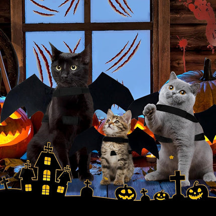 Dog - Cat - Creative Animal Clothing - Dog Costume - Halloween - Christmas - Bat Wings - Cat Clothing - Christmas Clothing - Bat Wings Costume - Black - for Home / Party / Festival / Christmas / Halloween / Christmas.