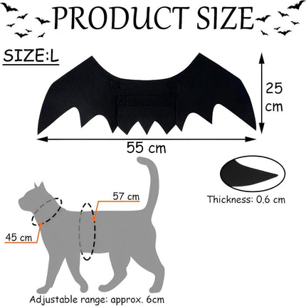 Dog - Cat - Creative Animal Clothing - Dog Costume - Halloween - Christmas - Bat Wings - Cat Clothing - Christmas Clothing - Bat Wings Costume - Black - for Home / Party / Festival / Christmas / Halloween / Christmas.