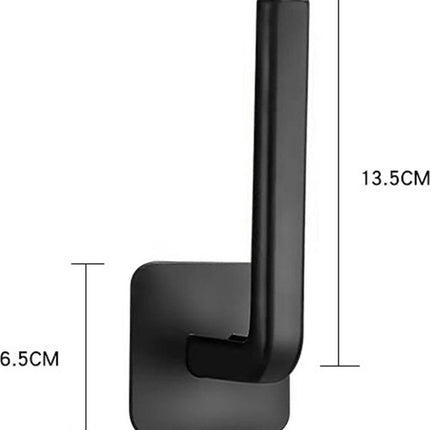 Wall Coat Rack - 4 Pieces - Wall Hook - Self-Adhesive Hanging Hook - Towel Hooks - Coat Hook - Single Hook - Metal Wall Hook - Coat Hook Tape - No Drilling Required - Wall Coat Rack - High Quality - Black.