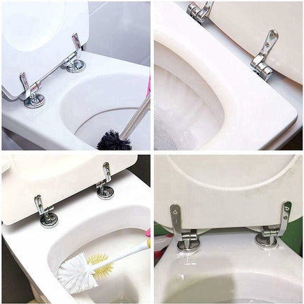Toilet Seat Hinges Fittings - Mounting Set for Wooden, Resin, and MDF Toilet Seats.