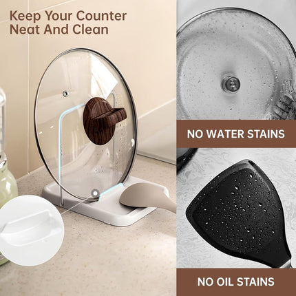 Pot lid holder - Foldable pot lid holder - Lid holder - Lid storage rack - Scratch and rust free - Adjustable - pot lid holder - durable cooking spoon holder - kitchen lid holder.