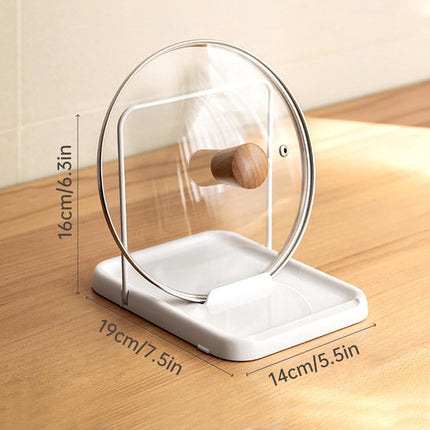 Pot lid holder - Foldable pot lid holder - Lid holder - Lid storage rack - Scratch and rust free - Adjustable - pot lid holder - durable cooking spoon holder - kitchen lid holder.