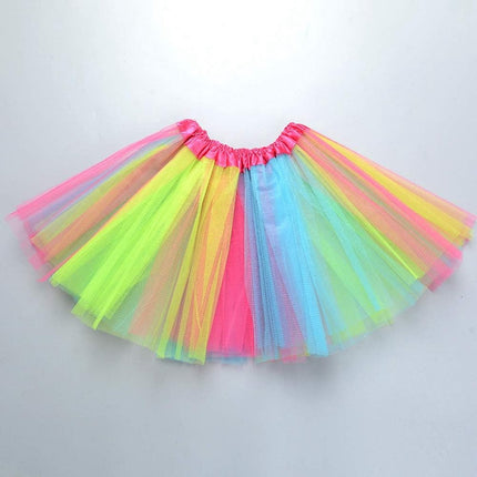 Skirt - Princess Dress - Rainbow Tutu - Colored Tulle Skirt - Rainbow Tutu Skirt - Princess Fancy Dress - Carnival Costumes - Fancy Dress - Girl - for Carnival /Party /Holiday /Halloween /Christmas Gifts.