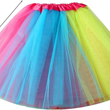 Skirt - Princess Dress - Rainbow Tutu - Colored Tulle Skirt - Rainbow Tutu Skirt - Princess Fancy Dress - Carnival Costumes - Fancy Dress - Girl - for Carnival /Party /Holiday /Halloween /Christmas Gifts.