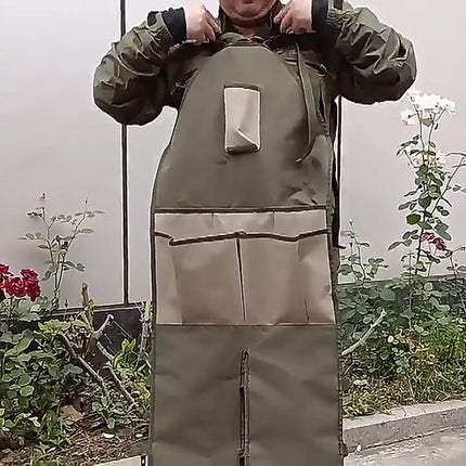 Apron - Work Apron - 6 Pockets - Adjustable - Durable - High Quality Oxford Cloth - Hobby Apron - Carpenter Apron - Canvas Apron - BBQ Apron - Garden Apron - Multifunctional Apron - Green - For Men's Workshop.