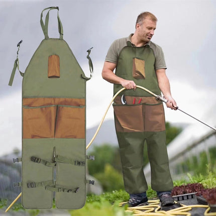 Apron - Work Apron - 6 Pockets - Adjustable - Durable - High Quality Oxford Cloth - Hobby Apron - Carpenter Apron - Canvas Apron - BBQ Apron - Garden Apron - Multifunctional Apron - Green - For Men's Workshop.