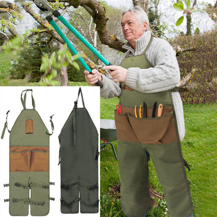 Apron - Work Apron - 6 Pockets - Adjustable - Durable - High Quality Oxford Cloth - Hobby Apron - Carpenter Apron - Canvas Apron - BBQ Apron - Garden Apron - Multifunctional Apron - Green - For Men's Workshop.