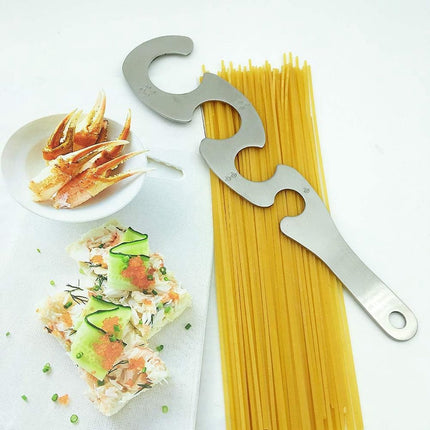Spaghetti Measurer - Professional Pasta Measuring - 4-Hole S-Shaped Portable Spaghetti Meter - Multifunctional Spaghetti Meter - Universal Pasta Meter - Spaghetti Portioner - Spaghetti Measuring - Small Spaghetti Measurer - Fast Efficient Pasta Measuring.