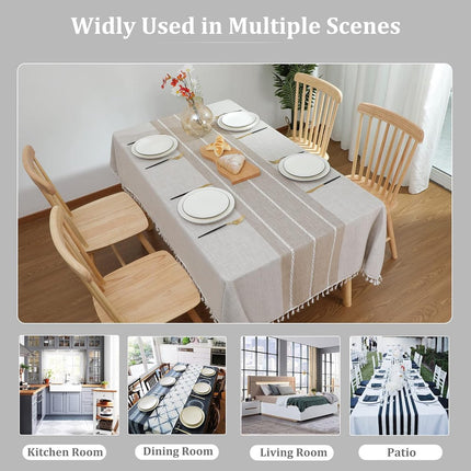 Tablecloth - 140x300cm - Luxury Stylish Oilcloth - Beautiful Protecttable - Water-repellent Tablecloth - Anti-Slip Oilcloth - Heat-resistant Tablecloths - Cotton Tablecloth.